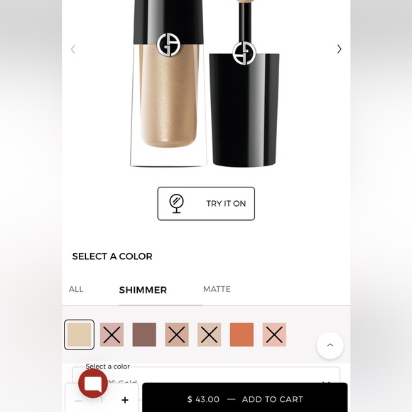 Gold liquid eyeshadow - Armani Beauty - Picture 2 of 4